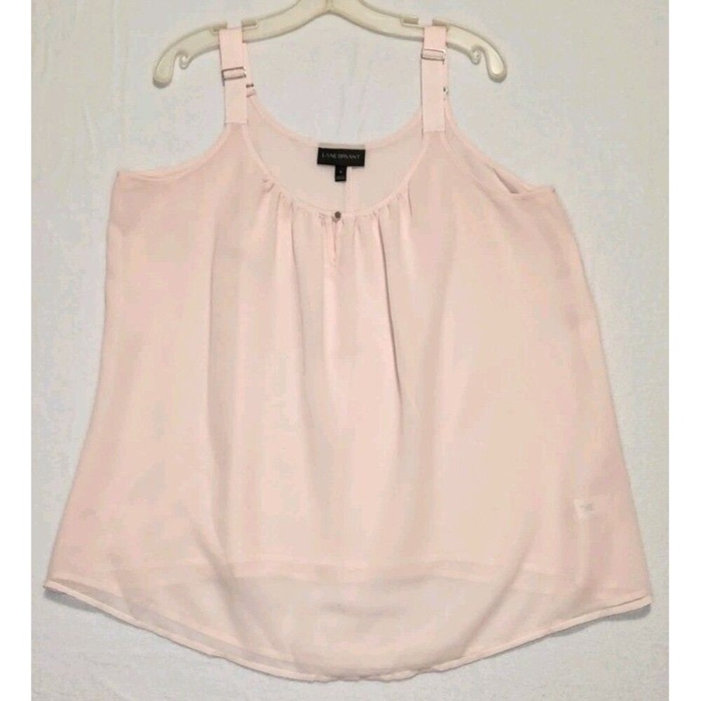 Lane Bryant Pink Sheer Sleeveless Tank Size 18 Chiffon Camisole Soft Girl